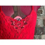 Cinema Etolie negligee nightgown red lace sheer sexy lovcore Size M Photo 2