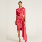 Theia Felicity Draped Cocktail Dress Size 4 Red Photo 1