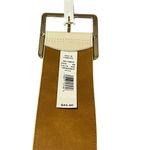 Calvin Klein  Leather Belt Womens Small Bone White Gold Buckle Wide $45 MSRP NWT Photo 3