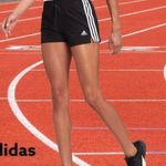 Adidas  black 3striped ladies running shorts! Photo 1