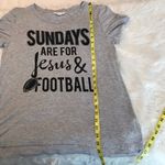 Coverstitched Sundays are for Jesus & Football top gray medium Photo 5