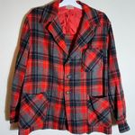 Vintage Hutchins Bros Plaid Blazer Red Size L Photo 8