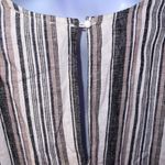 ECI  New York Linen Blend Cap Sleeve Striped Jumpsuit NWT Size Medium Photo 6