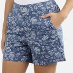 Jachs Girlfriend Woman’s Jach’s Girlfriend Blue Floral Print  Shorts X-Large Photo 3
