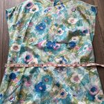 Handmade Vintage 1960’s blue floral dress cap sleeve midi length stunning Photo 9