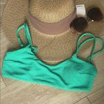 Romwe  Green Textured Strappy Bikini Top Photo 0