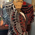 Cato  Modern Tribe in Bossa Nova Multicolor Geometric Print Wrap Dress NWT Photo 2