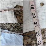 Old Navy Women’s White Gauze Matching Set M Sheer Slub Knit Button Top & Shorts Photo 3