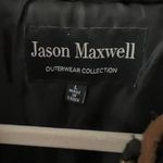 Jason Maxwell  Black Quilted Outerwear with Brown Trim Size Large Photo 3