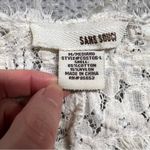 Sans Souci  Cream Lace Crop Top Blouse Cotton Size Medium EUC Photo 2