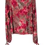 Vintage Rave Y2K Cold Shoulder Paisley Long Sleeve Blouse Size L Pink Size L Photo 0