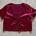 SheIn Red Lace Top Photo 2