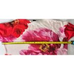 C by Bloomingdales Cashmere Sweater Floral Print‎ Ivory Red Pink Womens L White Size L Photo 6