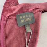 Dual Nature New  Keyhole Rib Velour Dress Mock Neck Long Sleeve Mini Mauve Small Photo 10