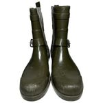Coach  Women’s Size 9 Fatigue Army Green Lester Shiny Rubber Rain Water Boots Photo 3