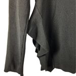 Opening Ceremony Black Side Flounce Knit Top Size Large Women's Scoop Neck Photo 5