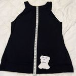 Willi Smith  szS black sleeveless top with bling around neck & band on bottom EUC Photo 5
