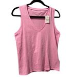 J.Crew Light Pink V-Neck Tank Top Slub Cotton NEW Size Small Photo 2