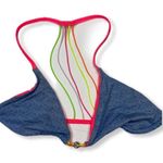 Beach Bunny  Denim Effect Bikini Top Photo 2