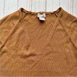 Chico's  English Toffee Brown Luxe Tie Neck Pullover Removable Neck Scarf Sweater Photo 5