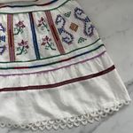 Farm Rio  Embroidered tiered maxi dress Linen Blend Sz M Coastal Boho Chic Artsy Photo 11