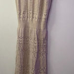 Freshman 1996 Beige Crochet Knit Dress Midi (M) Photo 0