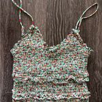 Olivaceous  Floral Ruffle Mini Dress S Photo 2