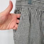 Old Navy  Beachy Lightweight Wide Leg‎ Linen Pants Womens Large Gray White Stripe Photo 4