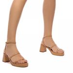 Larroude NWOB Larroudé Women's Gio Block Heel Sandals Tan. MSRP $315  Photo 2