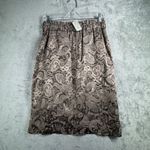 Cache Paris Womens 2 Piece Skirt Suit 4 Black Tan Baroque Jacquard Vintage 80s Photo 13