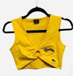 Pirates Script Gold Ring Hype & Vice Crop Top Yellow Purple Script Size Medium Photo 0