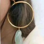 ZARA -  gold and jewel Earrings Photo 1