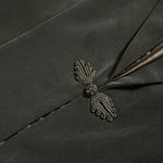 Vintage blazer Ann Travis black embroidered size 10 loop knot fall blazer jacket Photo 8