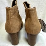 White Mountain  Gemini Booties Women's 8 8M Tan Open Toe Boots Shoes Chunky Heel Photo 3