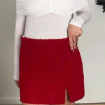 ZARA Red mini skirt with size slit from . brand new with tags tweed skirt size xs Photo 0