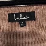 Lulus Feel It Still Taupe Knit Sweater Top Oversized Slouchy Large V Photo 7