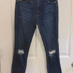 James Jeans High Class Skinny Ankle Distressed Dark Wash Denim Jeans 26 Photo 0