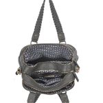 Antik Kraft Roxanne Braided Handle Taupe Vegan Leather Satchel Purse Handbag Photo 6