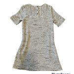 BCBGeneration Womens Shift Dress size XS Black Knit Textured Striped Photo 4