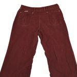 Vintage Red Burgundy Corduroy Pants Straight Leg Jeans Women's 8 TALL High Rise Red Photo 4