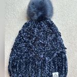 Vera Bradley Blue Cable Knit Pom-Pom Hat Photo 0