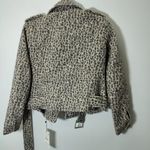 ZARA  ANIMAL PRINT BIKER JACKET size S wool blend Photo 3