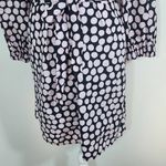 Who What Wear  Black and Pink Polka Dot Shirt Dress Size Medium Polka Dot Mini Photo 3