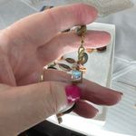 Vintage long 32” petrified wood, abalone, mother of pearl 60’s necklace Orange Photo 1