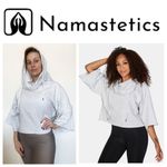 Namastetics Hoodie Athleisure NEW Activewear Pullover Lounge XL Grey Crop Photo 4