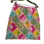 Lilly Pulitzer Vintage  Patchwork Cotton Short Skirt Size 6 Lemons Floral Photo 1