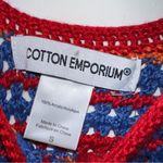Cotton Emporium NWT  Crochet-Knit Grannycore Button-Front Tank Sweater - small Photo 2