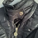 High Society Vintage 90s Glam Lace Ski Puffer Jacket Womens Italian Made Black Size M Photo 4