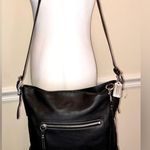 Coach  Black Leather Convertible Crossbody Shoulder Bag w Top Zipper Front Pocket Photo 1