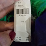 Anthropologie Shorts Colorblock Micro Boxer Cotton Size Large Blue Green NEW Photo 3